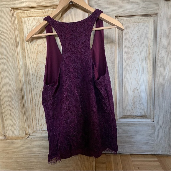 Lace burgundy cami from Dynamite - Picture 2 of 4